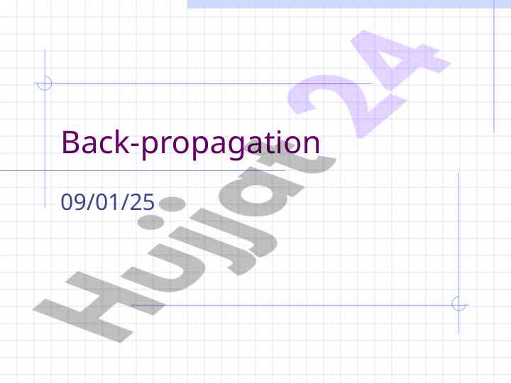Back-propagation learning in neural networks