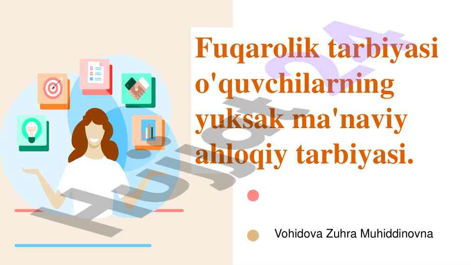 Fuqarolik tarbiyasi o'quvchilarda ma'naviy ahloqiy tarbiyasi