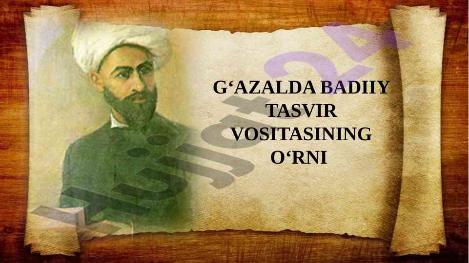 G‘azalda badiiy tasvir vositasining o‘rni