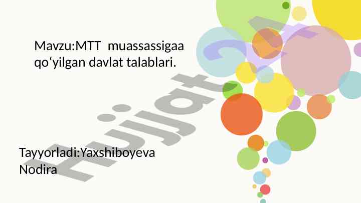 Maktabgacha ta'limda davlat talablari tahlili