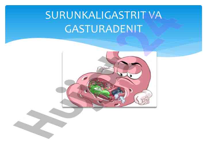 Surunkali gastrit va gastroduodenit bo'yicha tadqiqot
