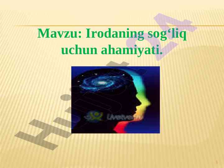 Irodaning sog‘liq uchun ahamiyati va sport