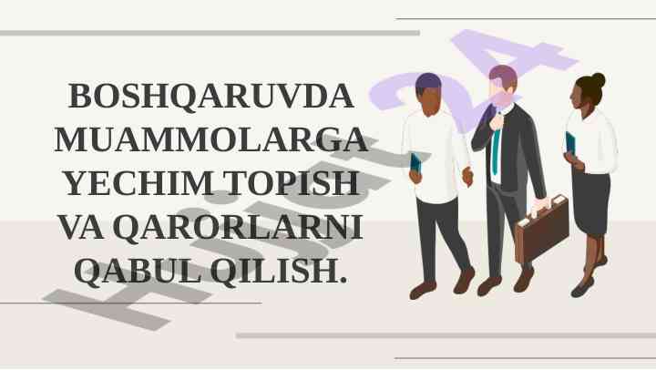 Boshqaruvda qaror qabul qilish strategiyalari