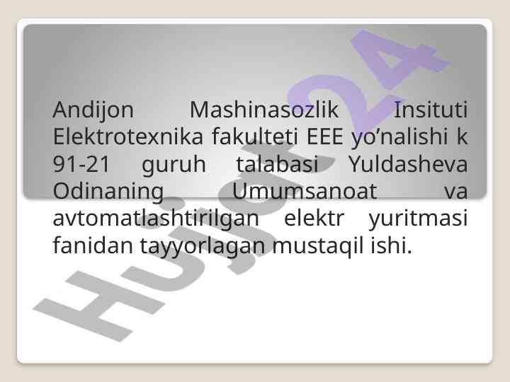 Liftlarning iikkitezlikli asinxron motorli elektr yuritmasi