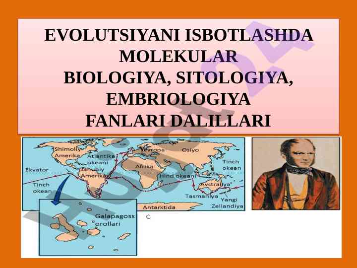 Evolutsiyani isbotlashda molekular biologiya dalillari