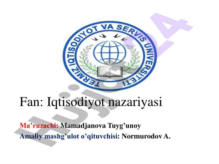 Iqtisodiy tizimlar va mulkchilik fani