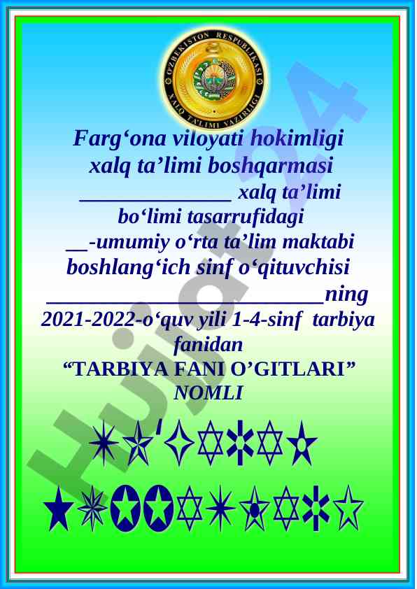 Tarbiya fani o‘gitlari to‘garak a‘zolari haqida ma’lumot
