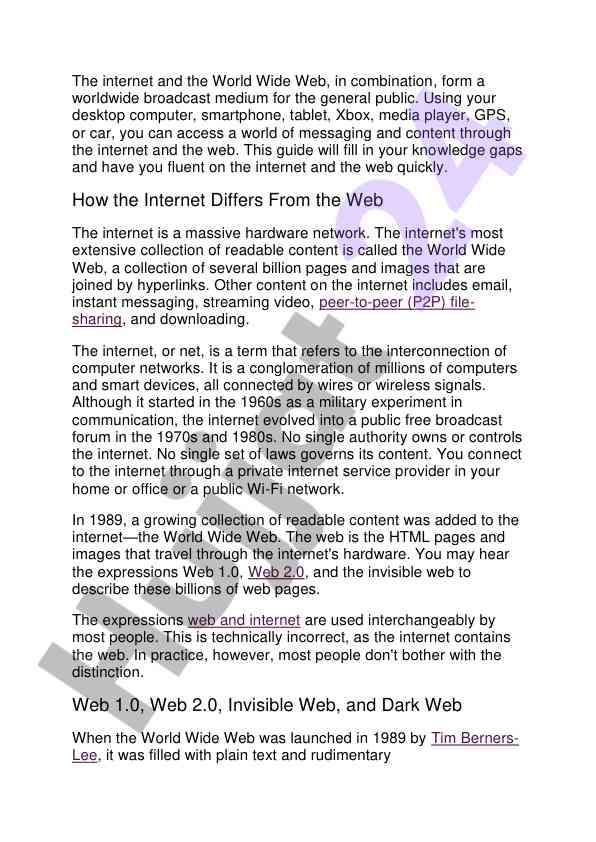 Understanding the internet and the world wide web