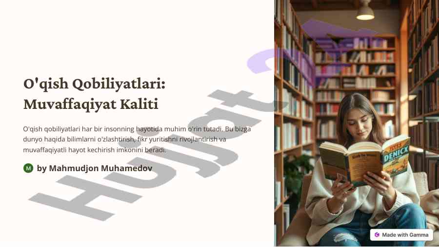 O'qish qobiliyatlari: muvaffaqiyat kaliti