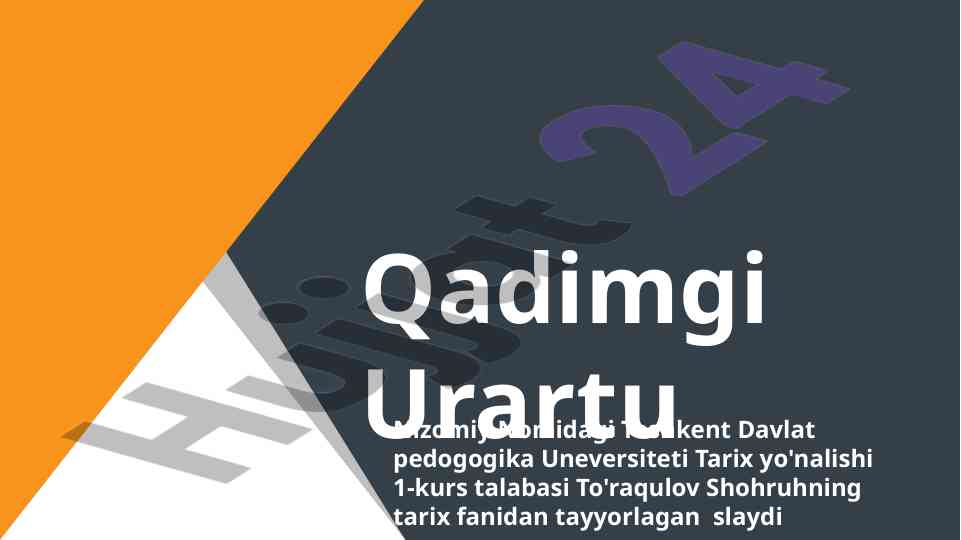 Qadimgi urartu tarixi va mifologiyasi