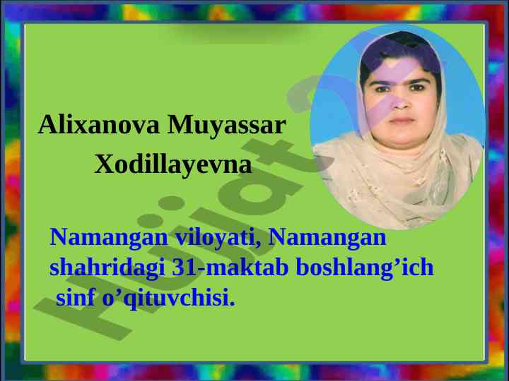 Bahor yaqin she’ri o’rganish dars ishlanmasi