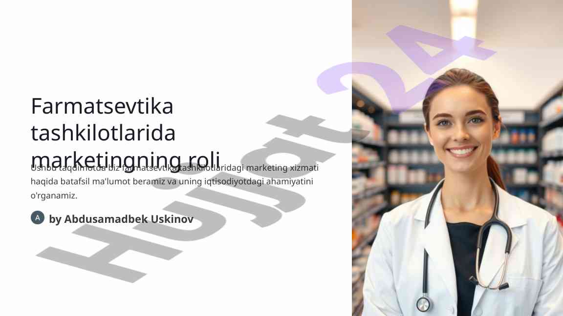 Farmatsevtika tashkilotlarida marketingning roli
