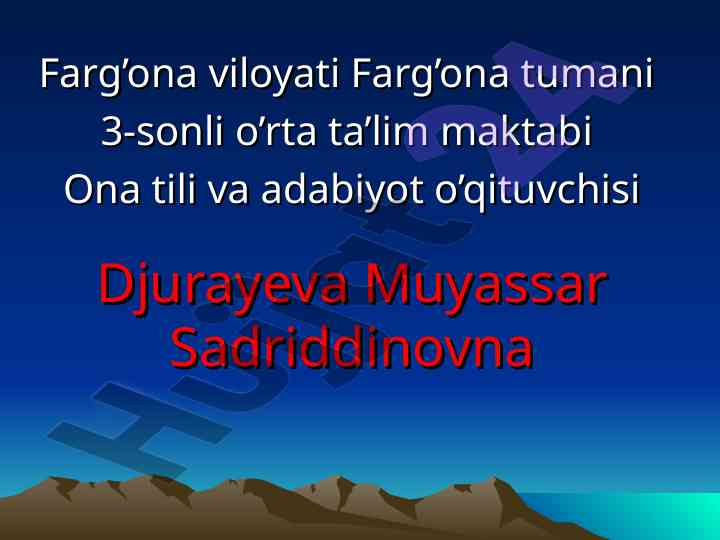 Ergashgan qo’shma gaplar va ularning qismlari
