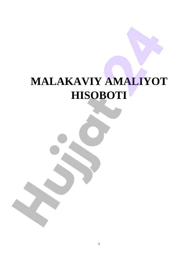 Maqsadli amaliyot hisobotida dasturlash elementlari