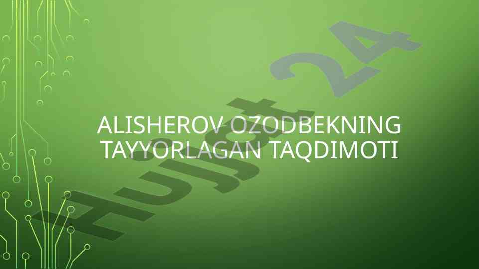 Agrobiznes va uning turlari taqdimoti