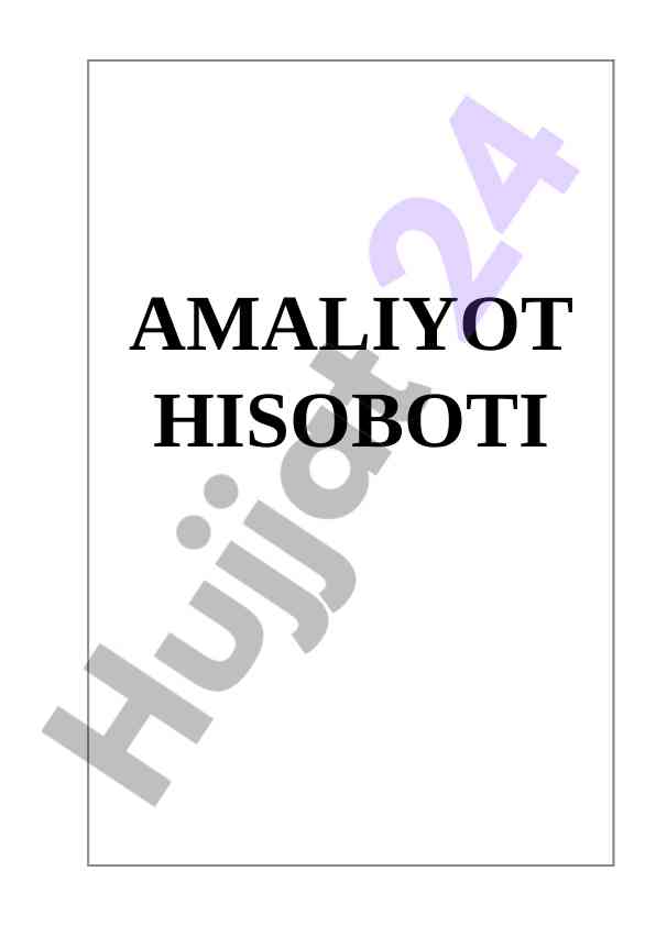 O’quv amaliyoti hisoboti: informatika o’qitish