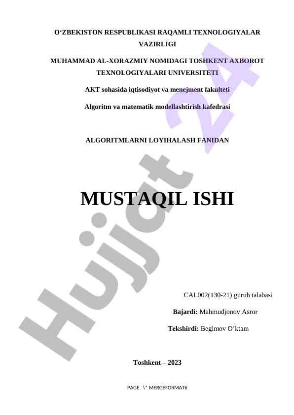 Chiziqli dasturlash masalari tahlili va loyihalash