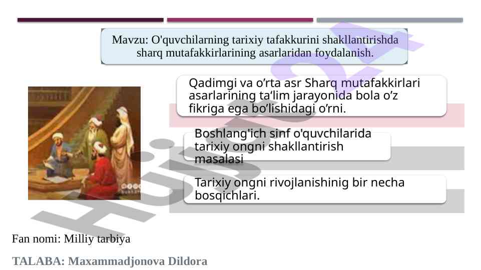 Mustaqil fikrlashni shakllantirish jarayoni