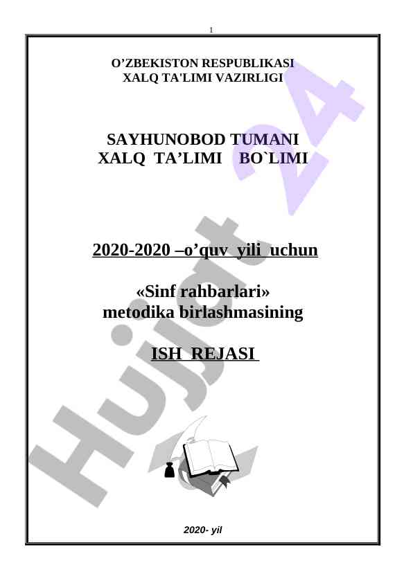 Sinf rahbarlari metodika birlashmasi ish rejasi
