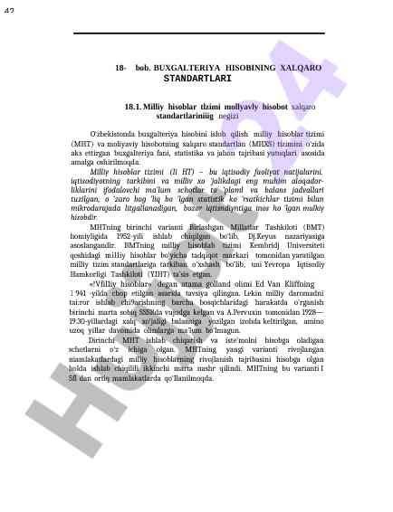 Buxgalteriya hisobining xalqaro standartlari