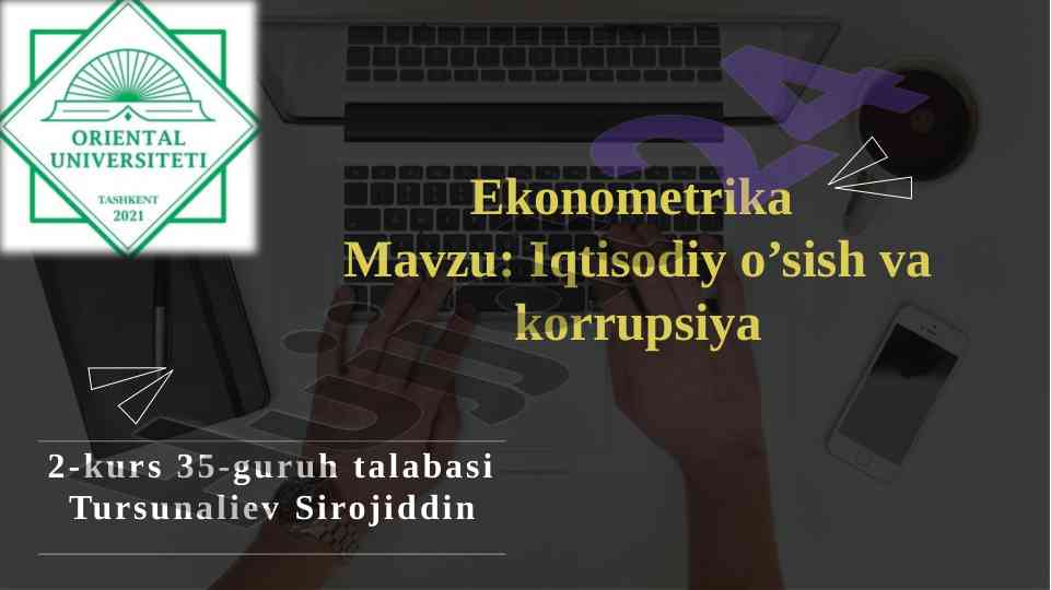 Iqtisodiy o'sish va korrupsiya tahlili