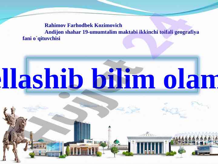 Geografiya fani bo'yicha savollar va javoblar