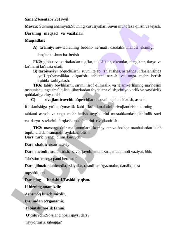 Suvning ahamiyati va xususiyatlari