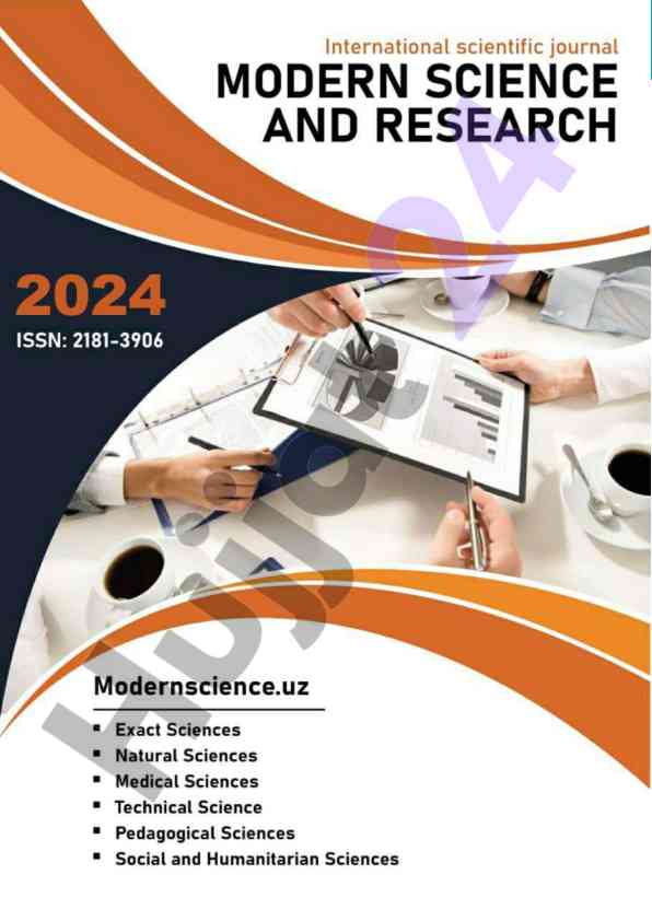 Modern science and research volume 3 issue 8 overview
