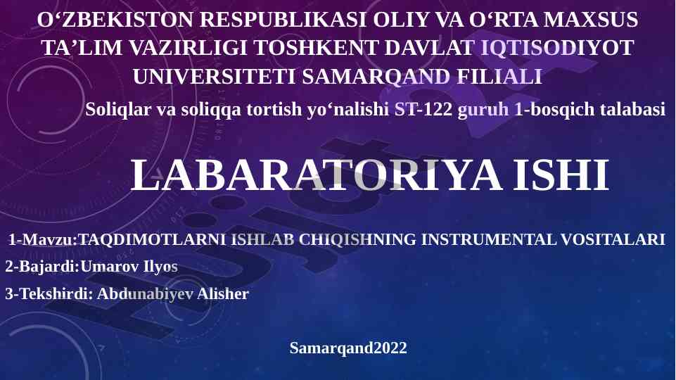 Dasturlash tili va algoritmlarni o'rganish