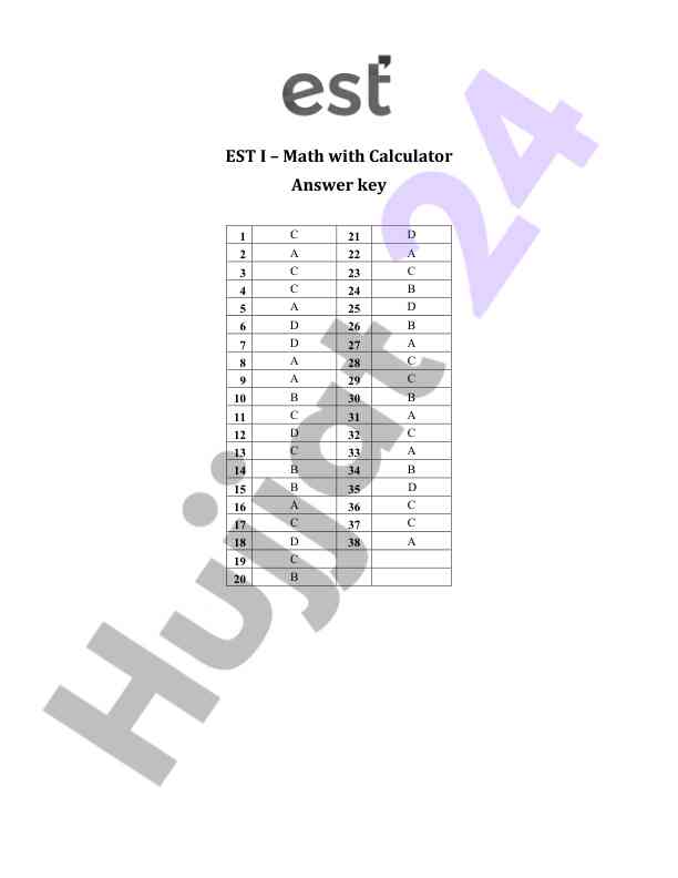 Math with calculator answer key overview
