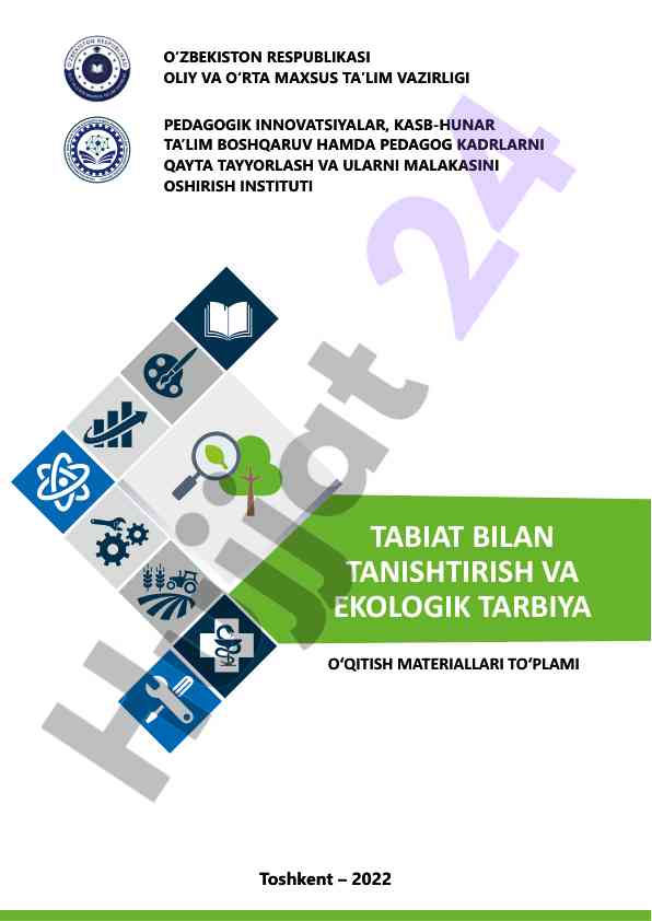 Tabiat bilan tanishtirish va ekologik tarbiya