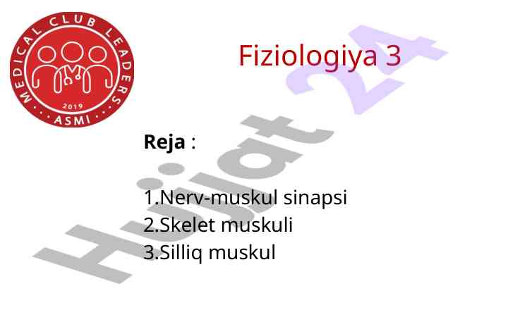 Fiziologiya nerv-muskul sinapsi tuzilishi