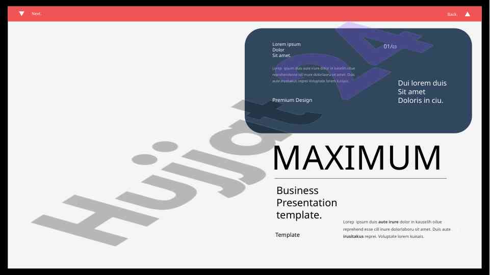 Business presentation template - maximum design