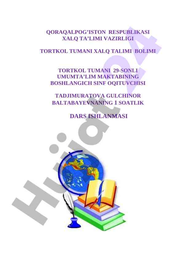 Kitob – bizning do’stimiz dars ishlanmasi