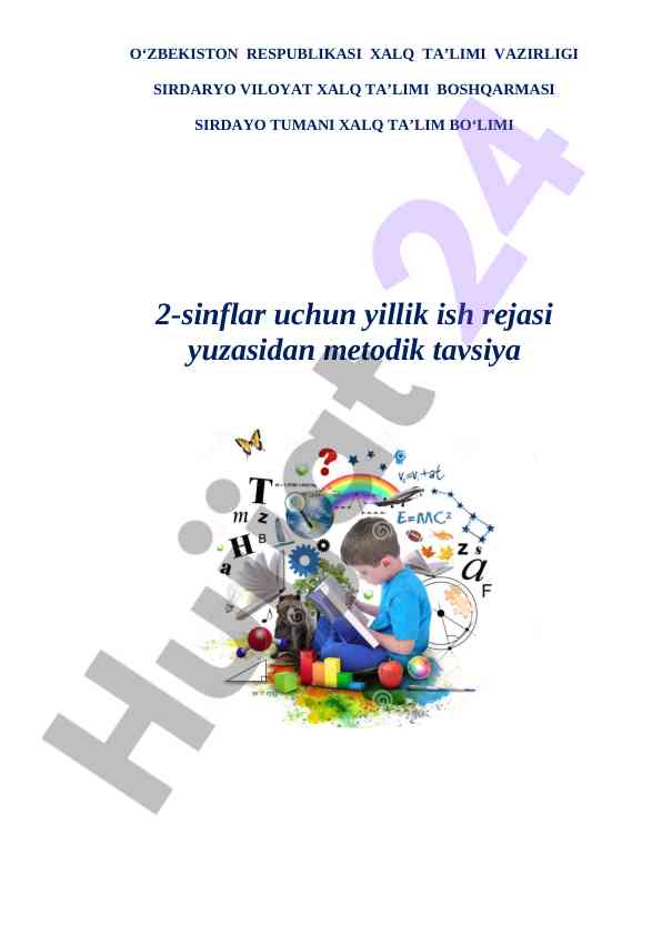 2-sinflar uchun yillik ish rejasi metodik tavsiya