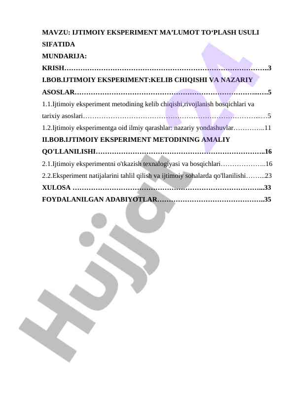 Ijtimoiy Eksperiment Maʼlumot Toʻplash Usuli sifatida 