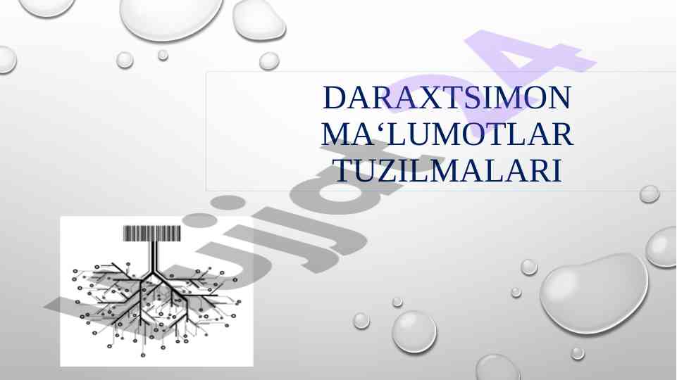 Daraxtsimon ma'lumotlar tuzilmalari tahlili