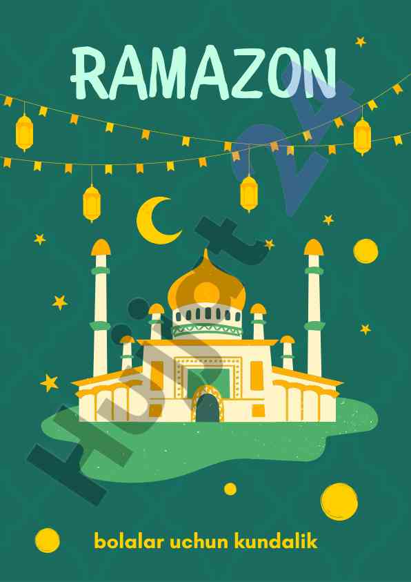 Ramazon bolalar uchun kundalik o‘quv qo‘llanma