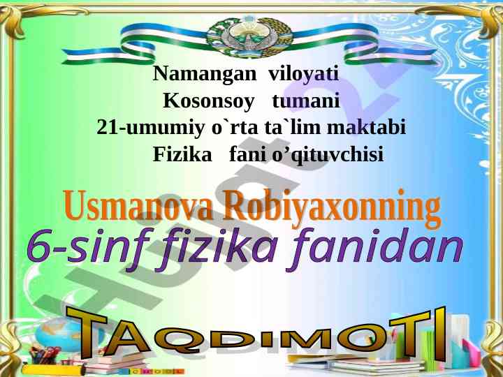 Tovushning muhitlarda tarqalishi taqdimoti