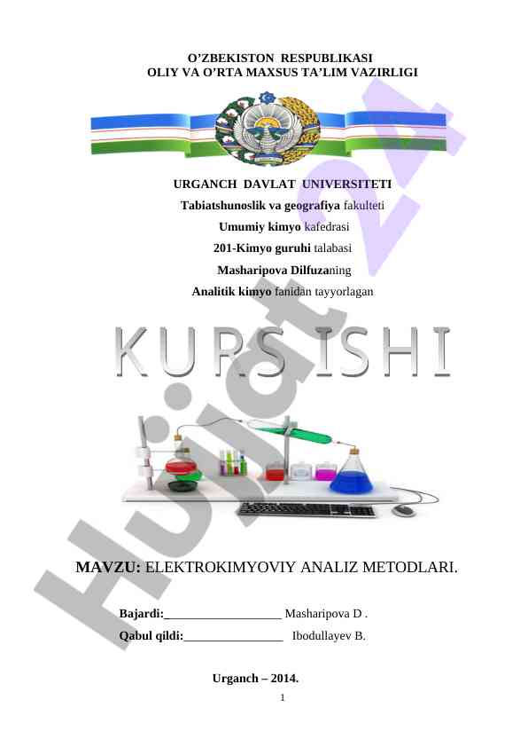 Elektrokimyoviy analiz metodlari