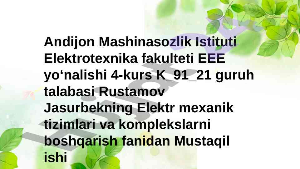 Chastotali o‘zgartgichlar turlari va ishlash prinsiplari