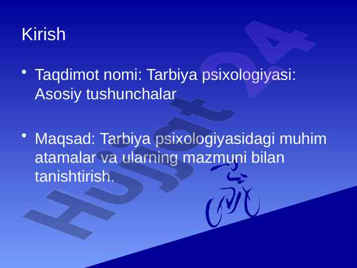 Tarbiya psixologiyasi: asosiy tushunchalar va maqsadlar