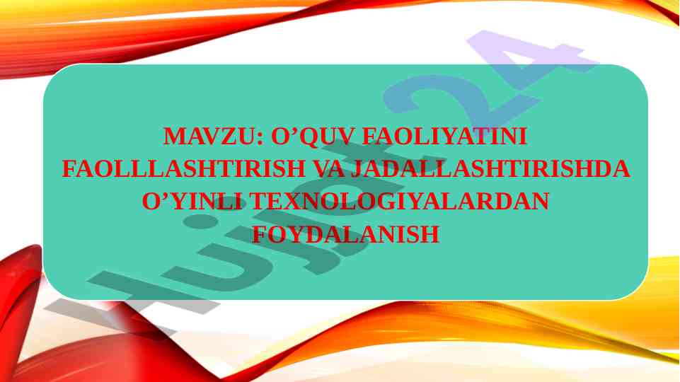 O'yinli texnologiyalar va ularning ta'siri