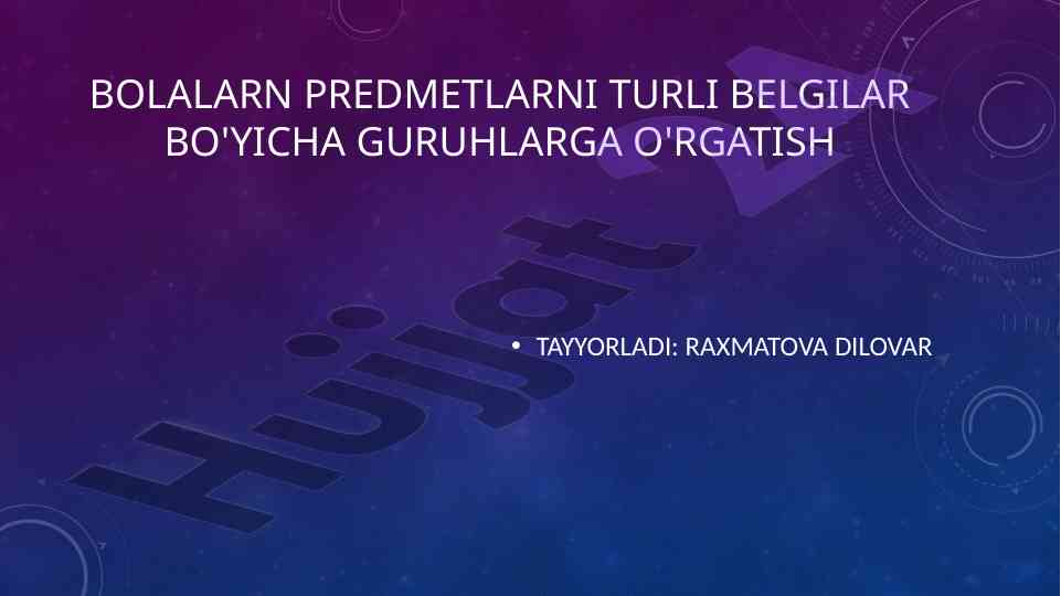 Geometrik figuralarni guruhlarga o‘rgatish usullari