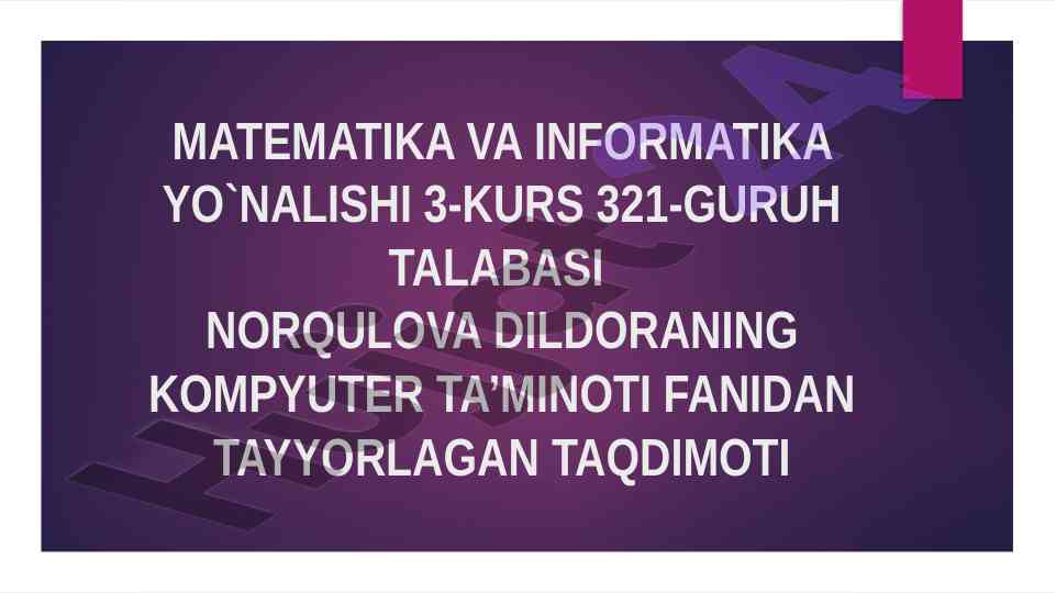 Markaziy protsessorlarni olib turini aniqlash