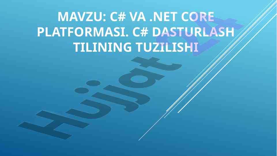C# va .net core platformasi: tuzilishi va afzalliklari