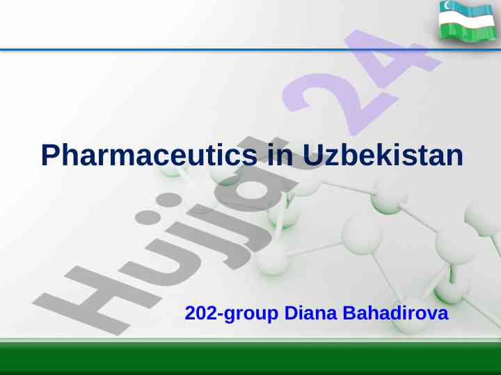 Pharmaceutics overview in uzbekistan pharmaceutical industry
