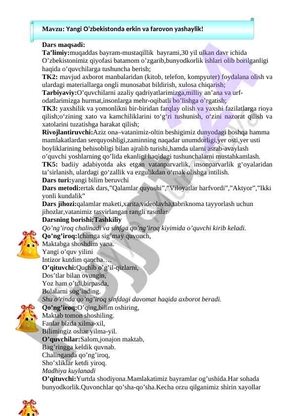 Erkin va farovon yashash mavzusi o‘zbekistonda