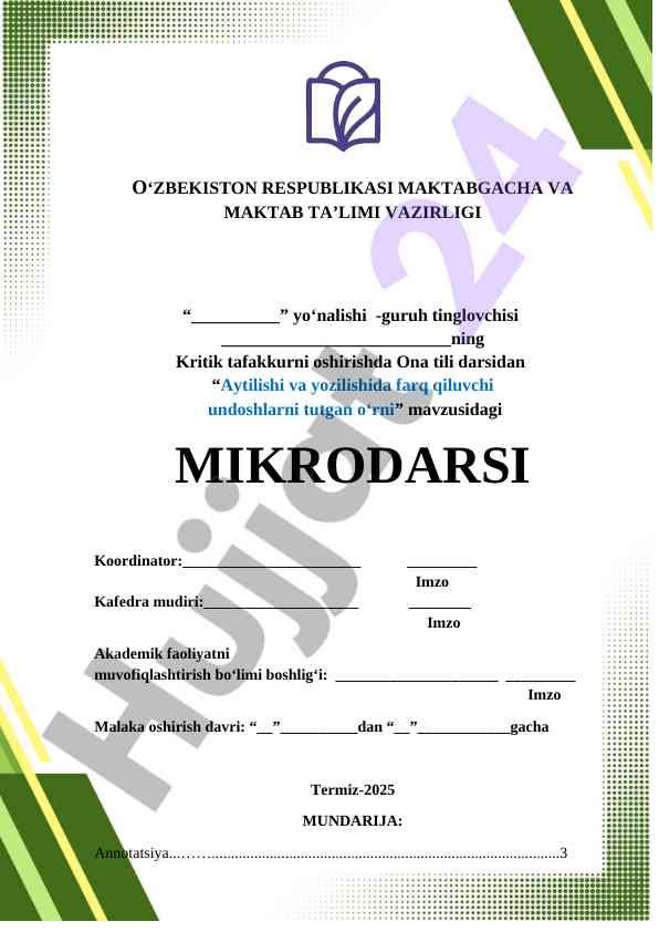 Ona tili darsida kritik tafakkurni oshirish