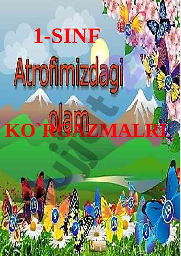 1-sinf ko'rgazmalari 2019-2020 o'quv yili uchun